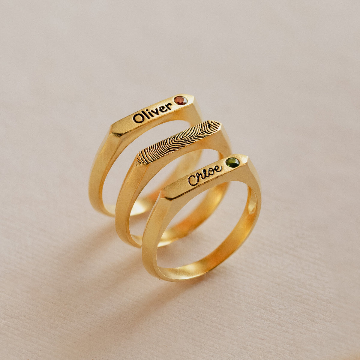 Paris Thin Name Signet Ring