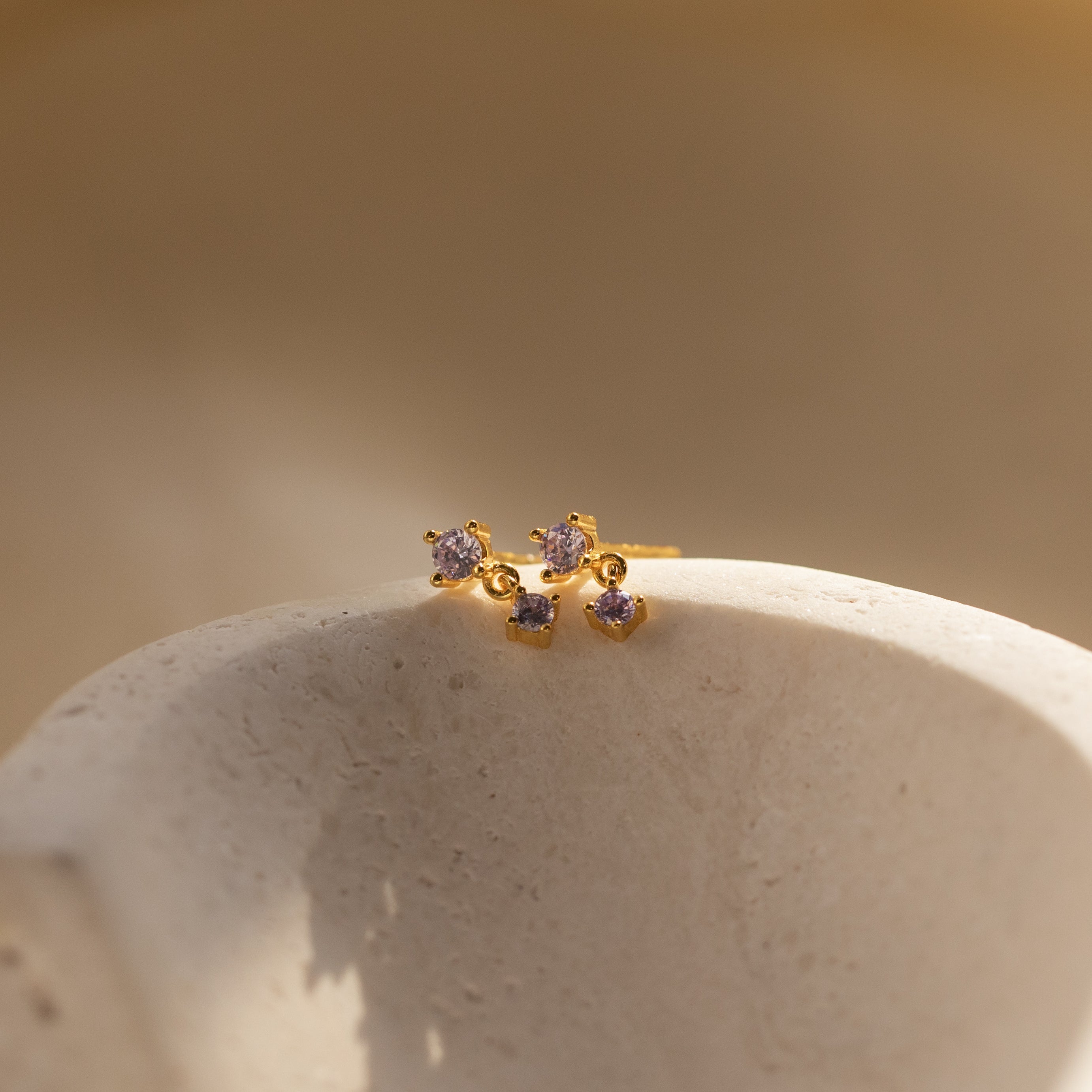Birthstone Drop Studs