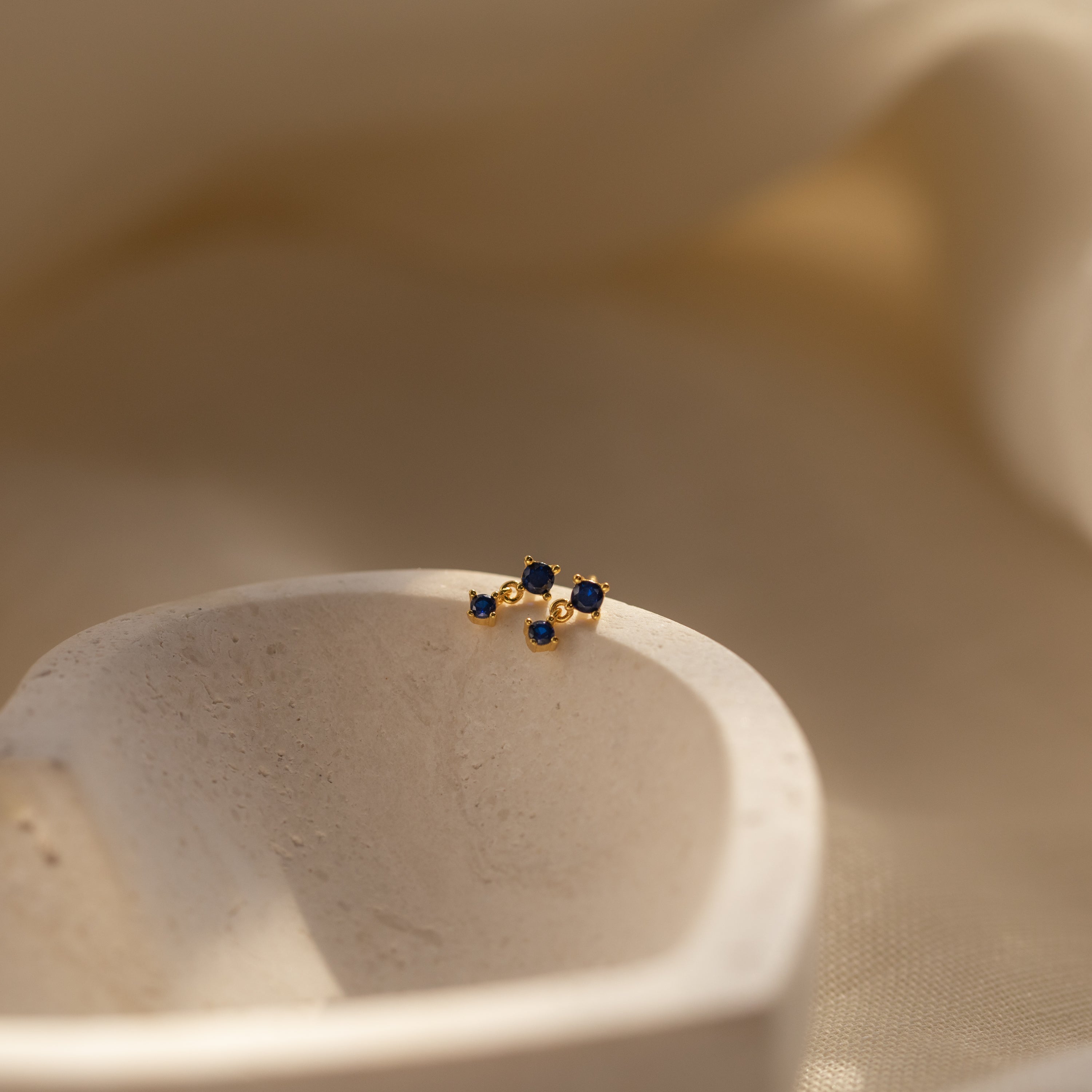 Birthstone Drop Studs
