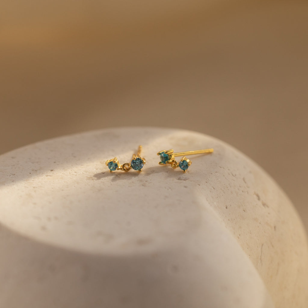 Birthstone Drop Studs