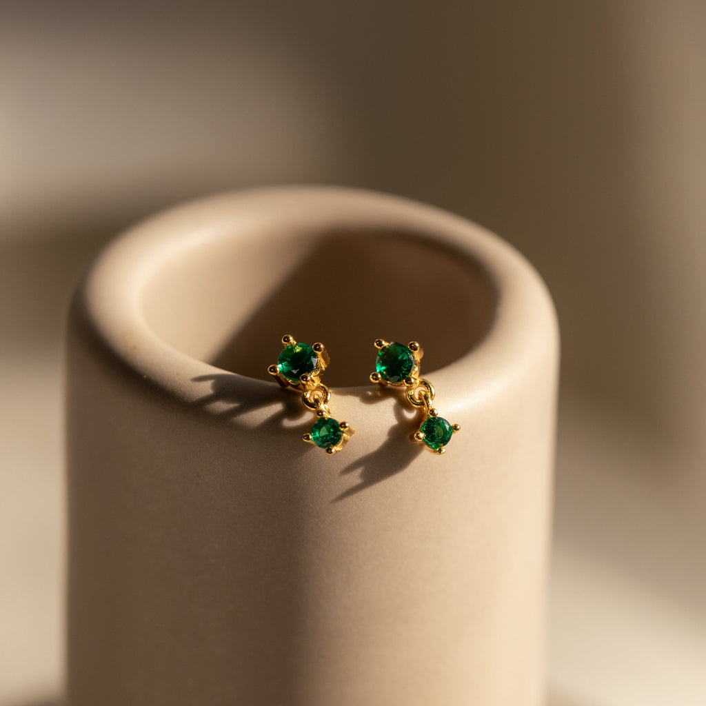 Birthstone Drop Studs