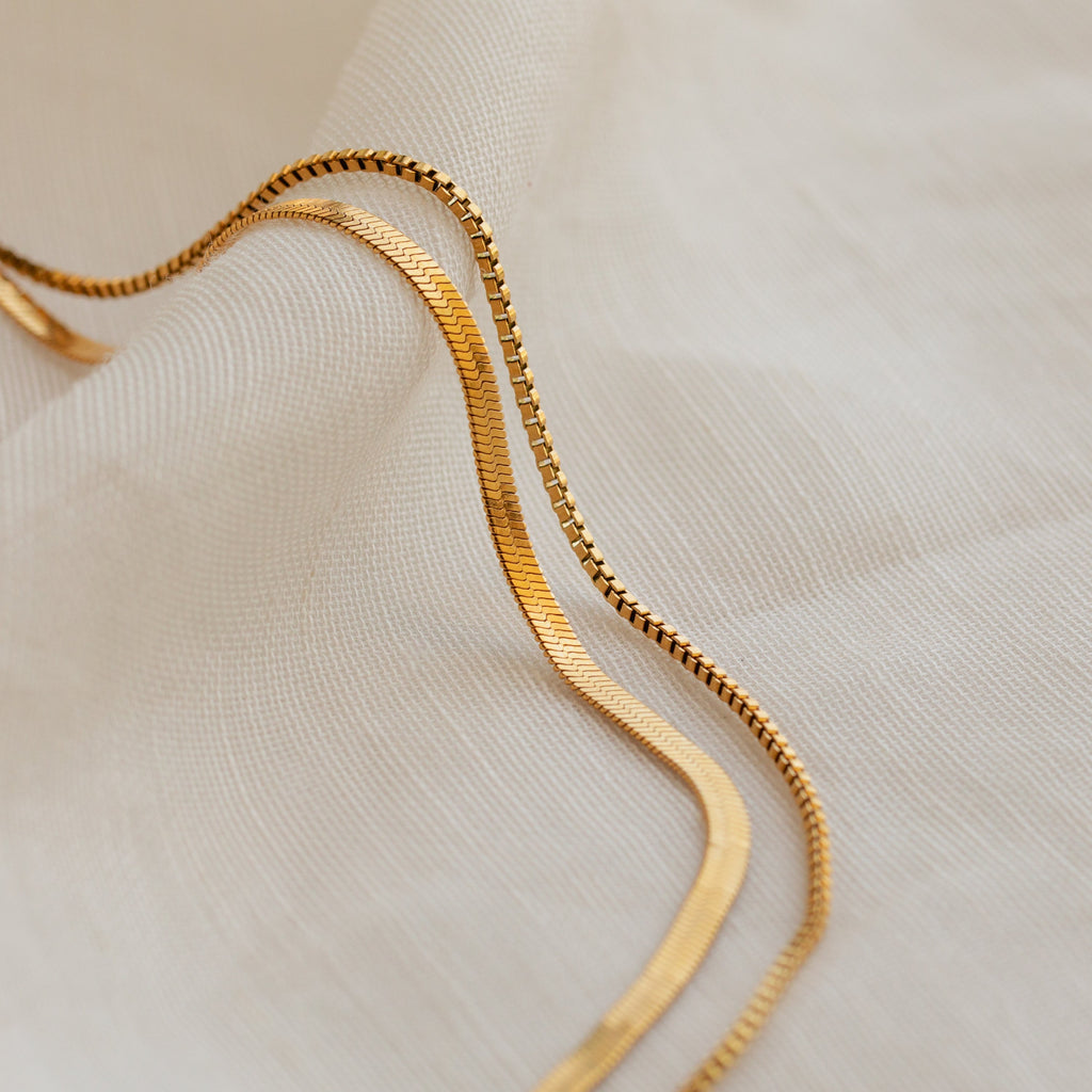 Herringbone Duo Chain Necklace