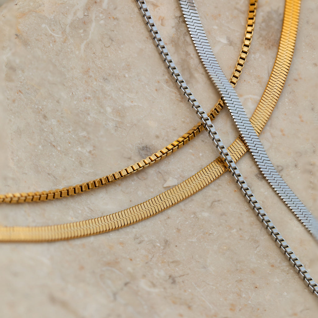 Herringbone Duo Chain Necklace