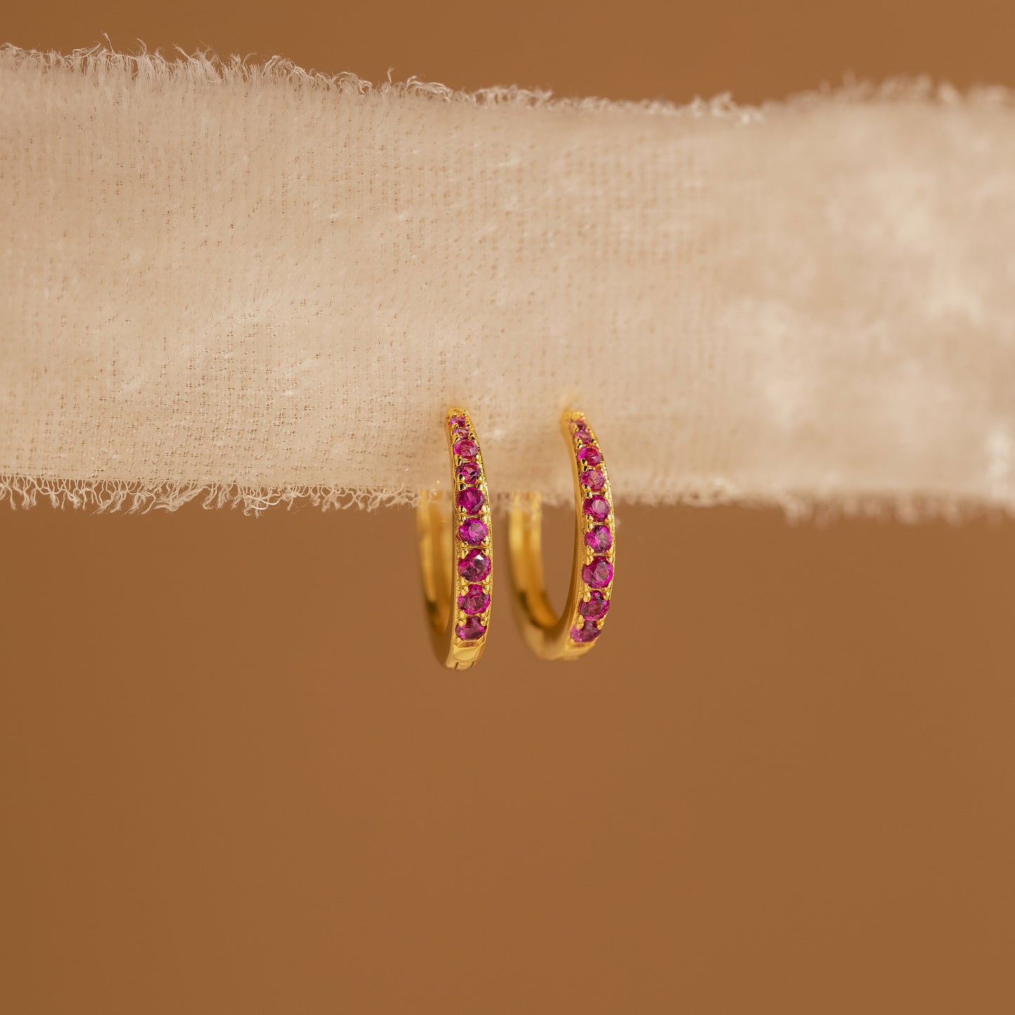 Vera Pave Birthstone Huggies