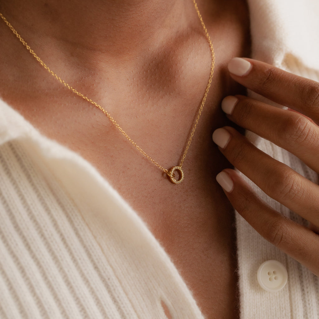 Pave Interlocking Necklace