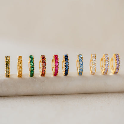 Genevieve Birthstone Huggies