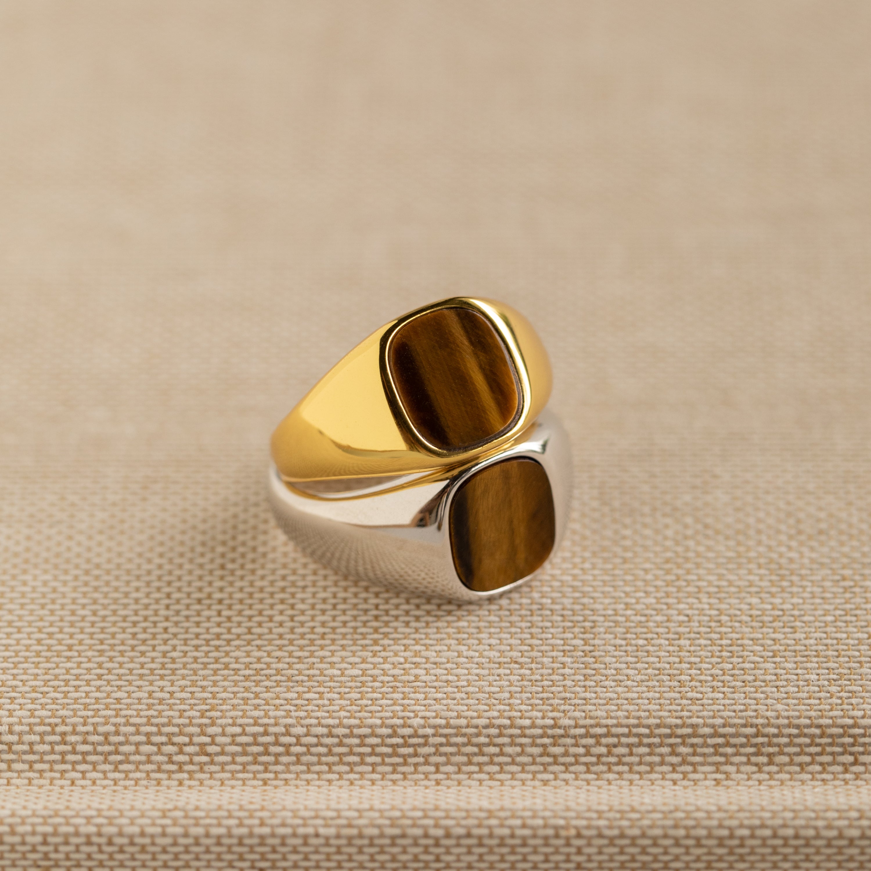 Tigers Eye Signet Ring