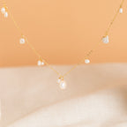 Baroque Pearl Station Necklace