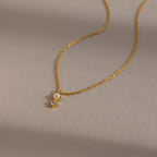 Pearl Diamond Drop Necklace