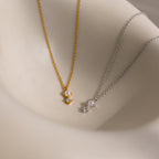 Pearl Diamond Drop Necklace