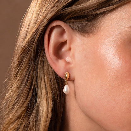 Tiny Pearl Drop Studs