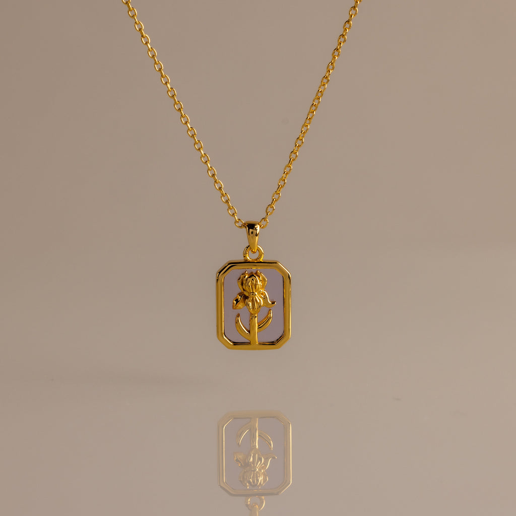 Birth Flower Charm Necklace