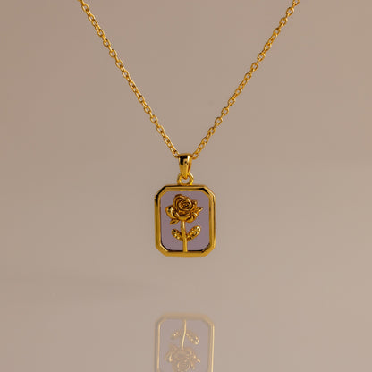 Birth Flower Charm Necklace