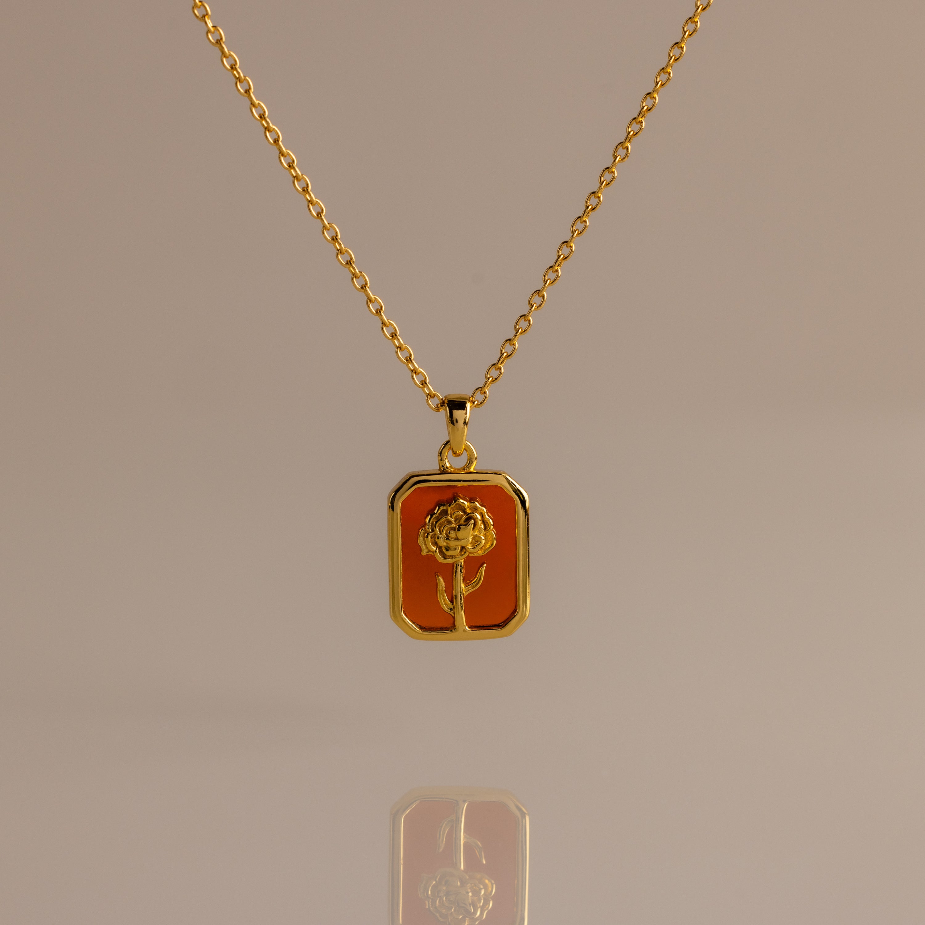 Birth Flower Charm Necklace