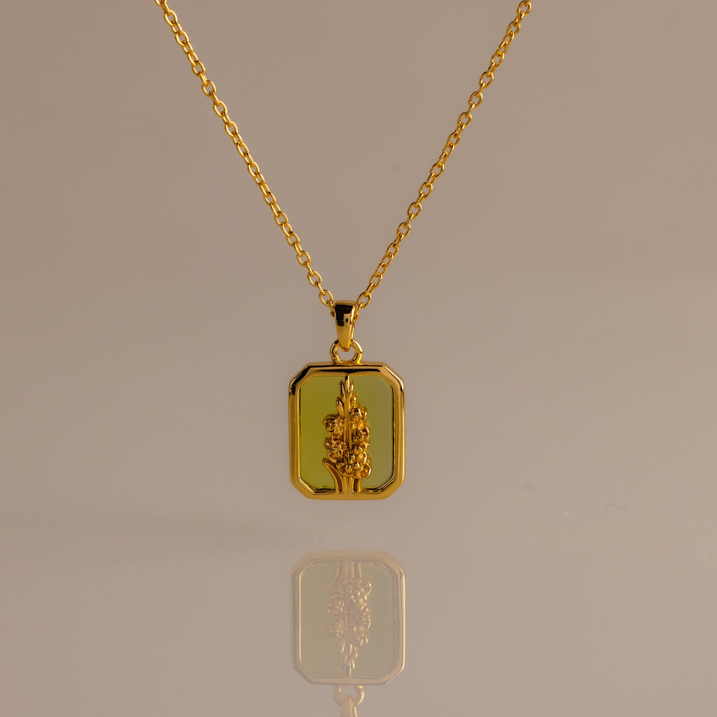 Birth Flower Charm Necklace
