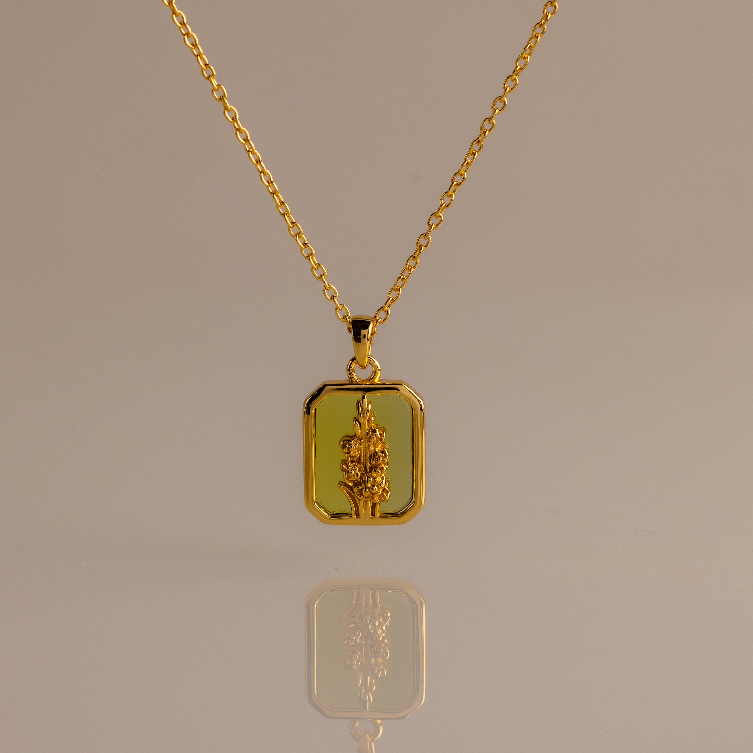 Birth Flower Charm Necklace