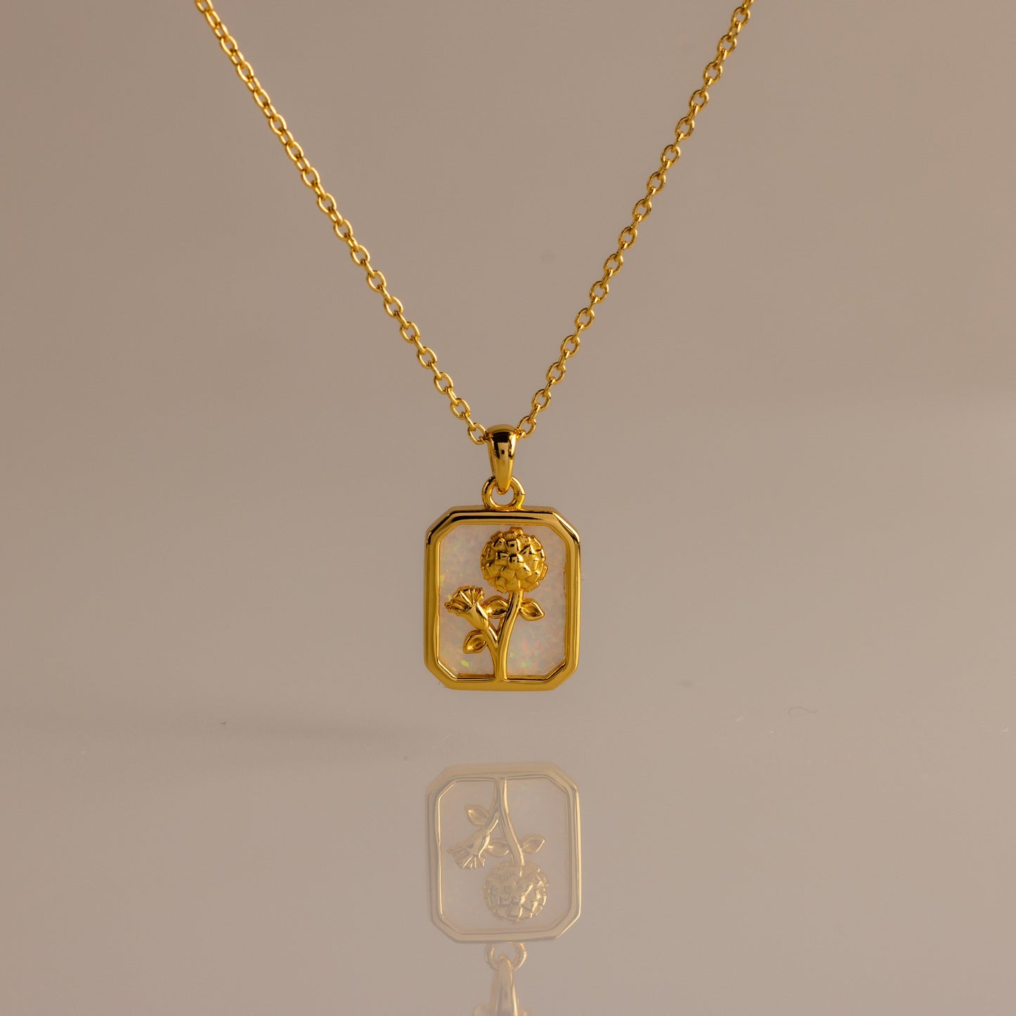 Birth Flower Charm Necklace