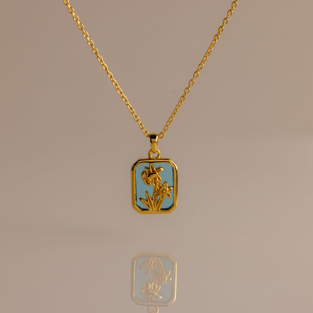 Birth Flower Charm Necklace