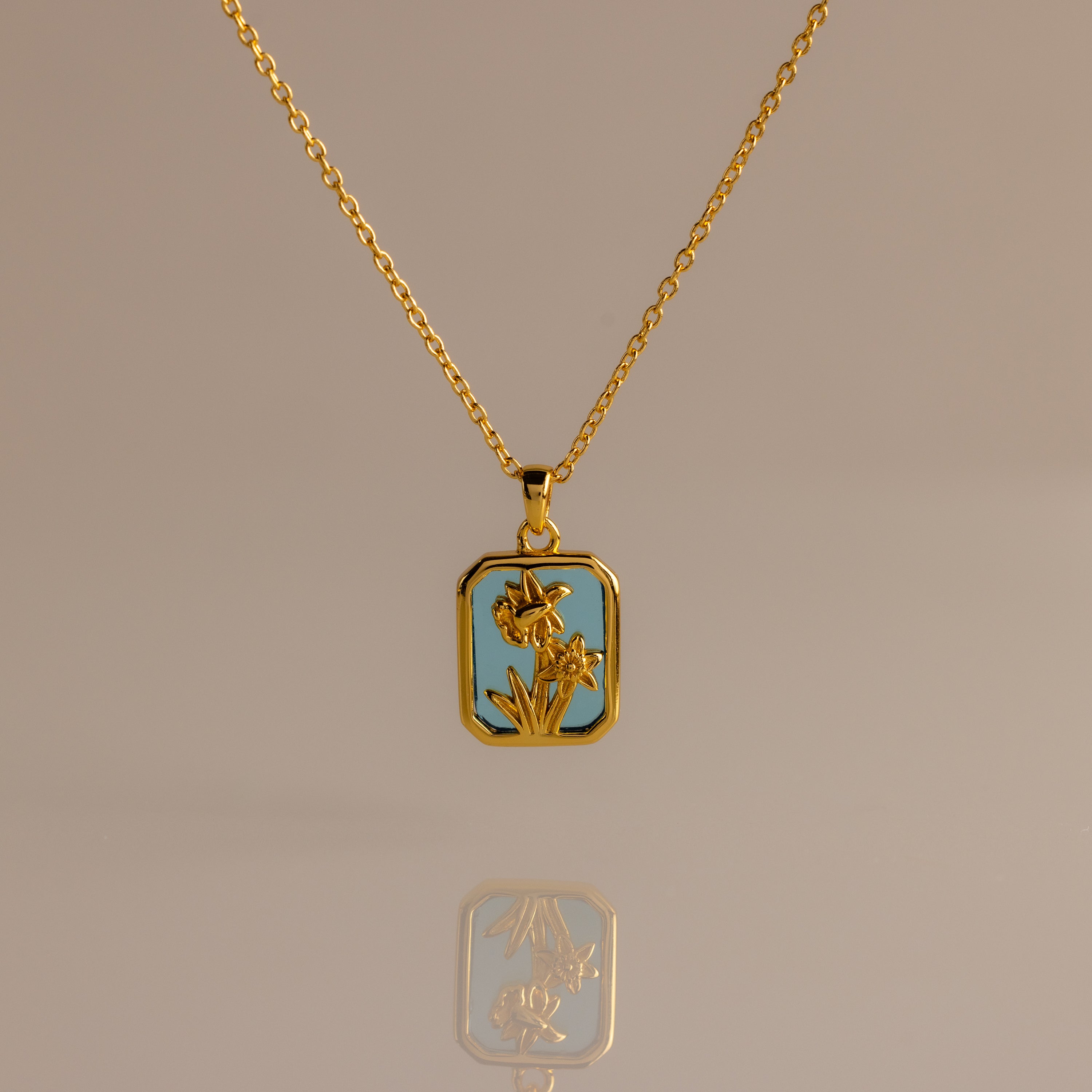 Birth Flower Charm Necklace