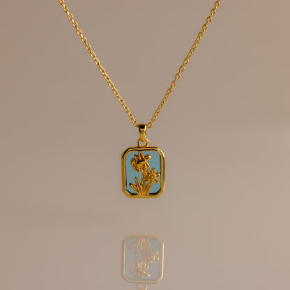 Birth Flower Charm Necklace