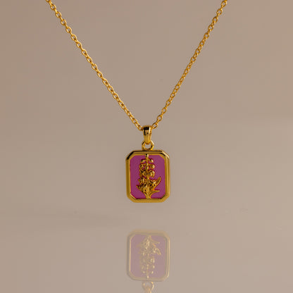 Birth Flower Charm Necklace