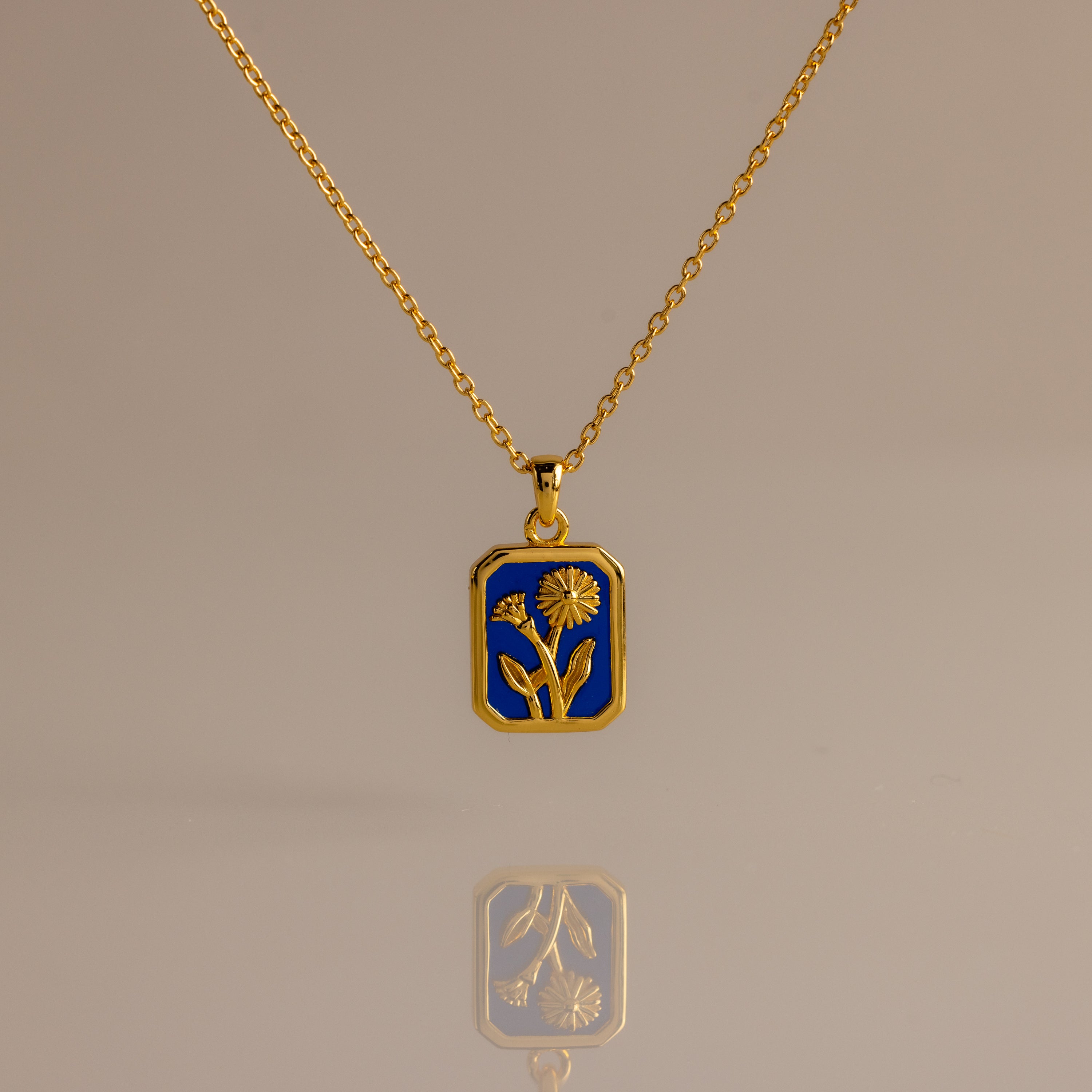 Birth Flower Charm Necklace
