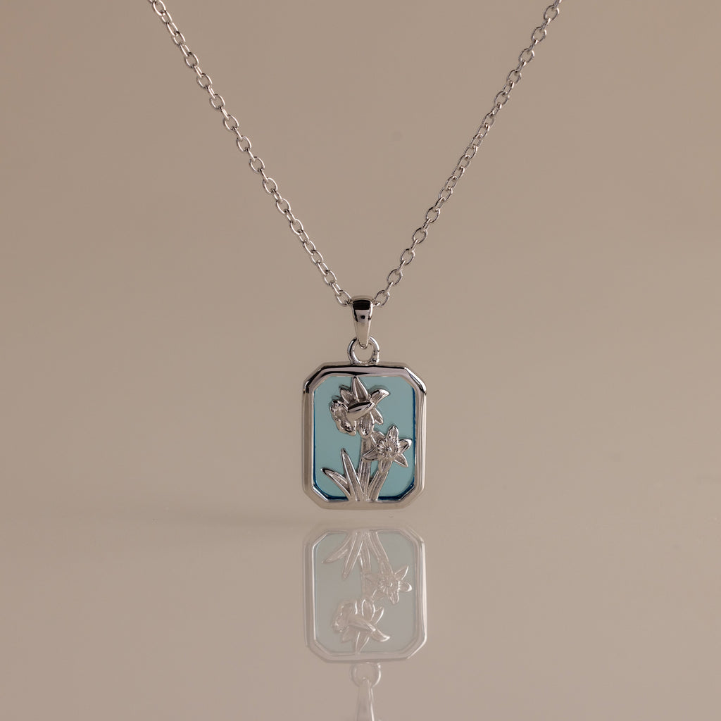 Birth Flower Charm Necklace