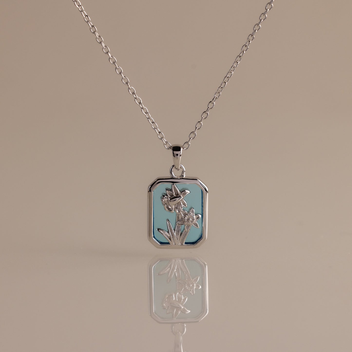 Birth Flower Charm Necklace