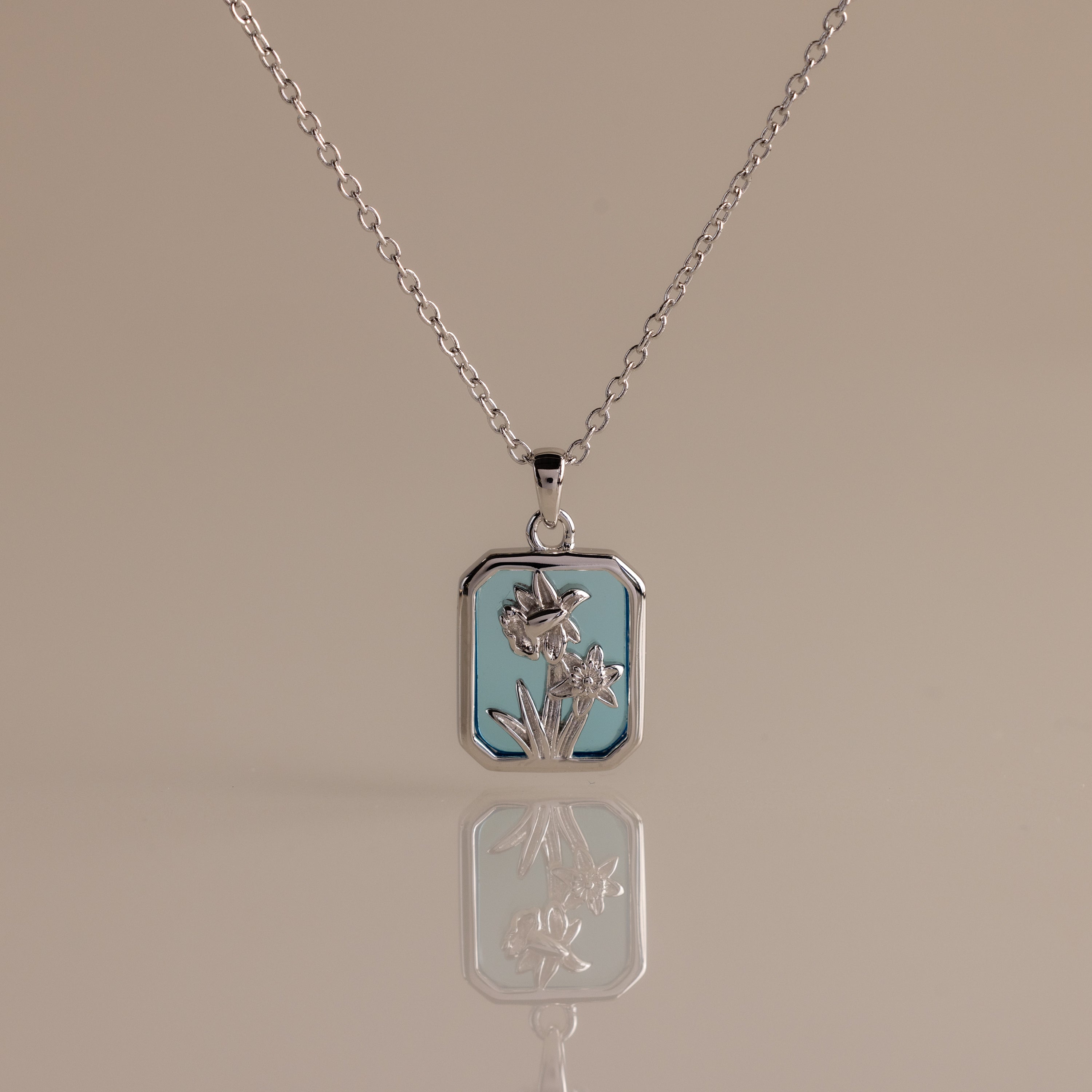 Birth Flower Charm Necklace