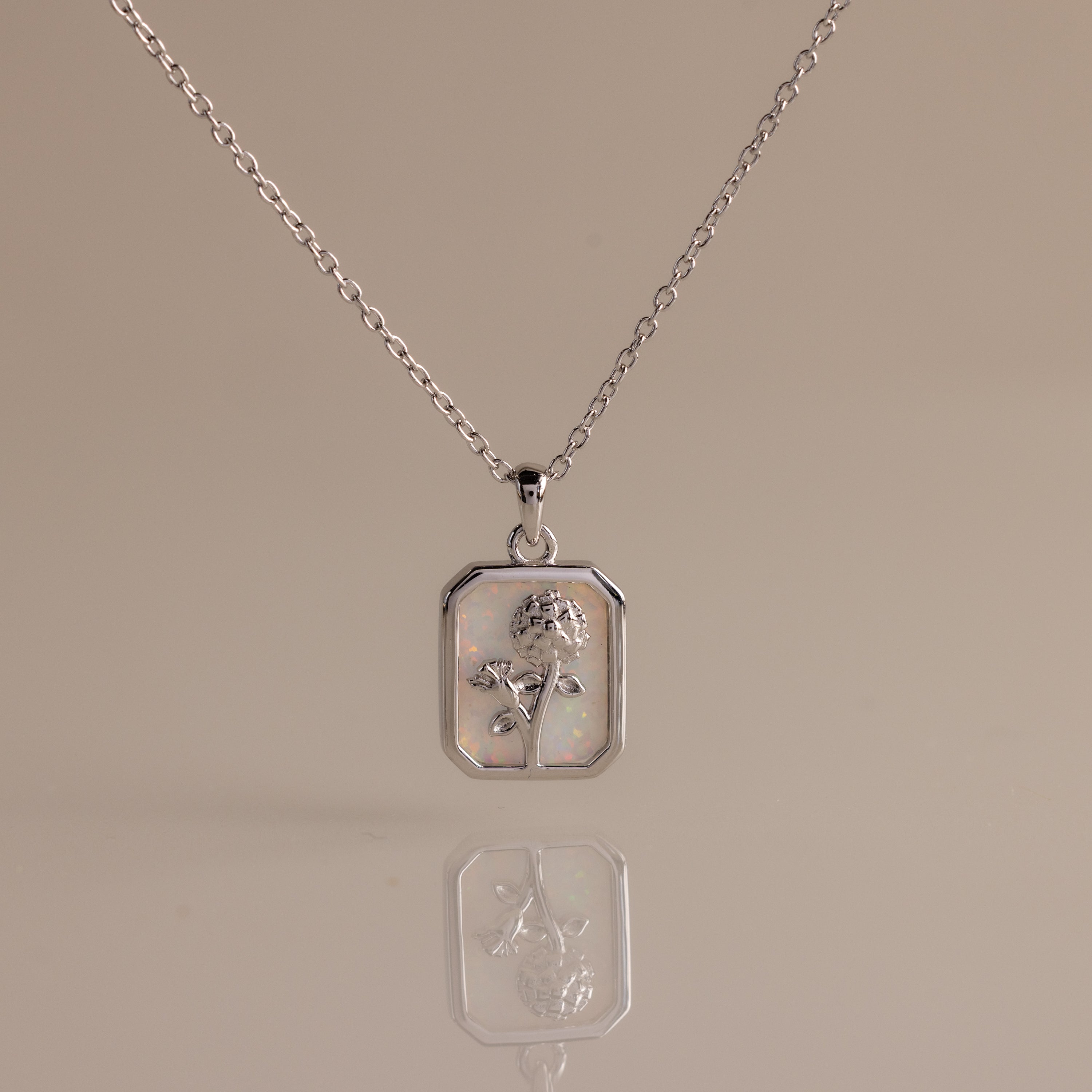 Birth Flower Charm Necklace