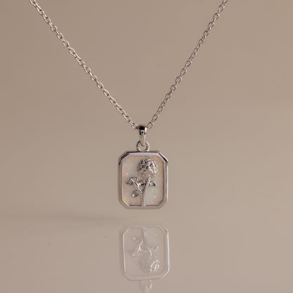 Birth Flower Charm Necklace