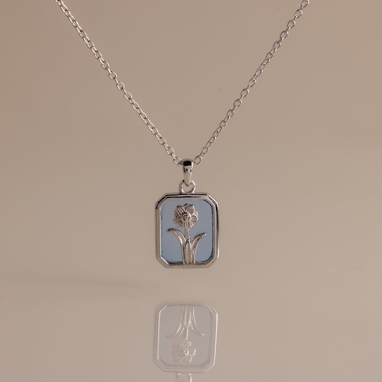 Birth Flower Charm Necklace