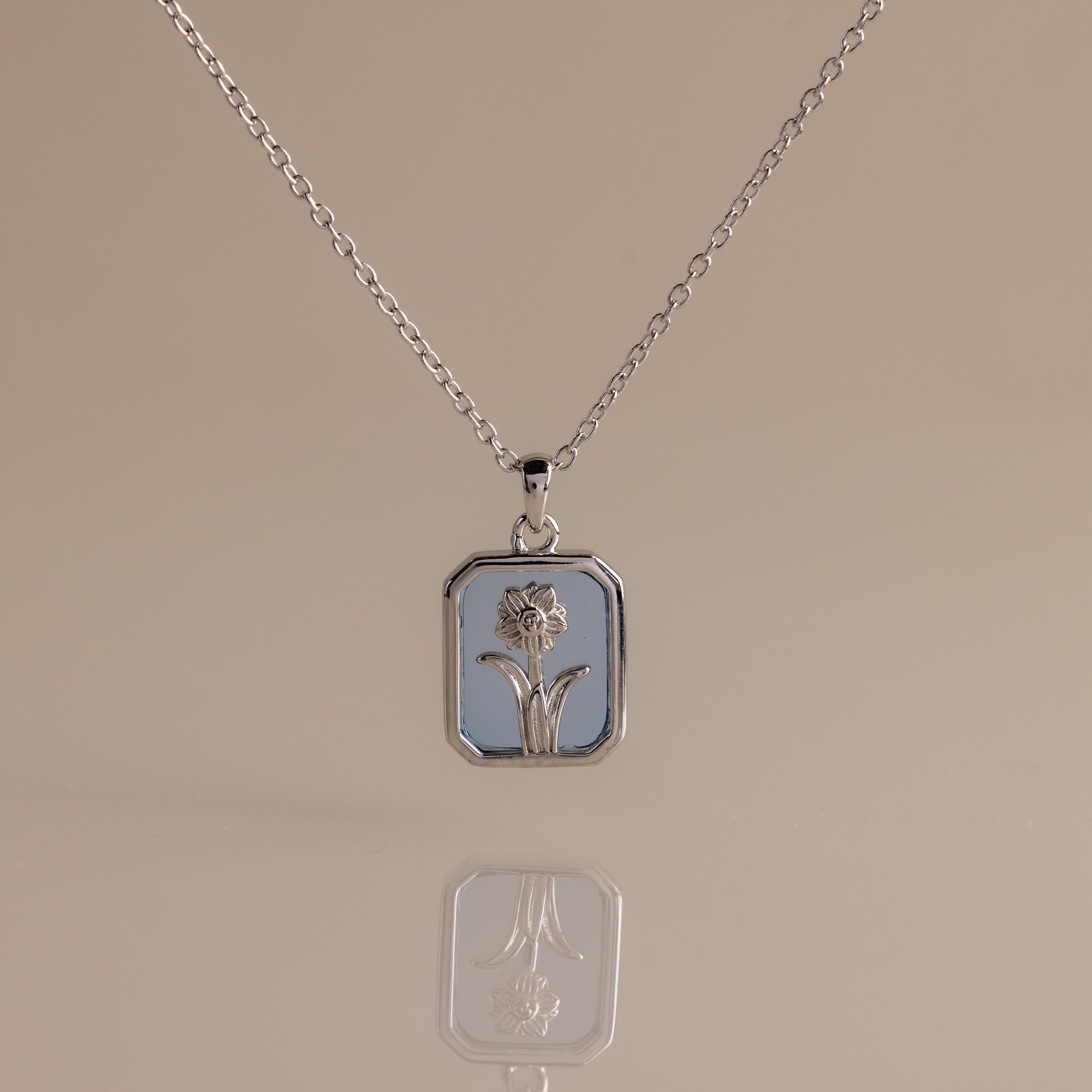 Birth Flower Charm Necklace