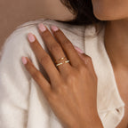 Baguette Opal Ring Set