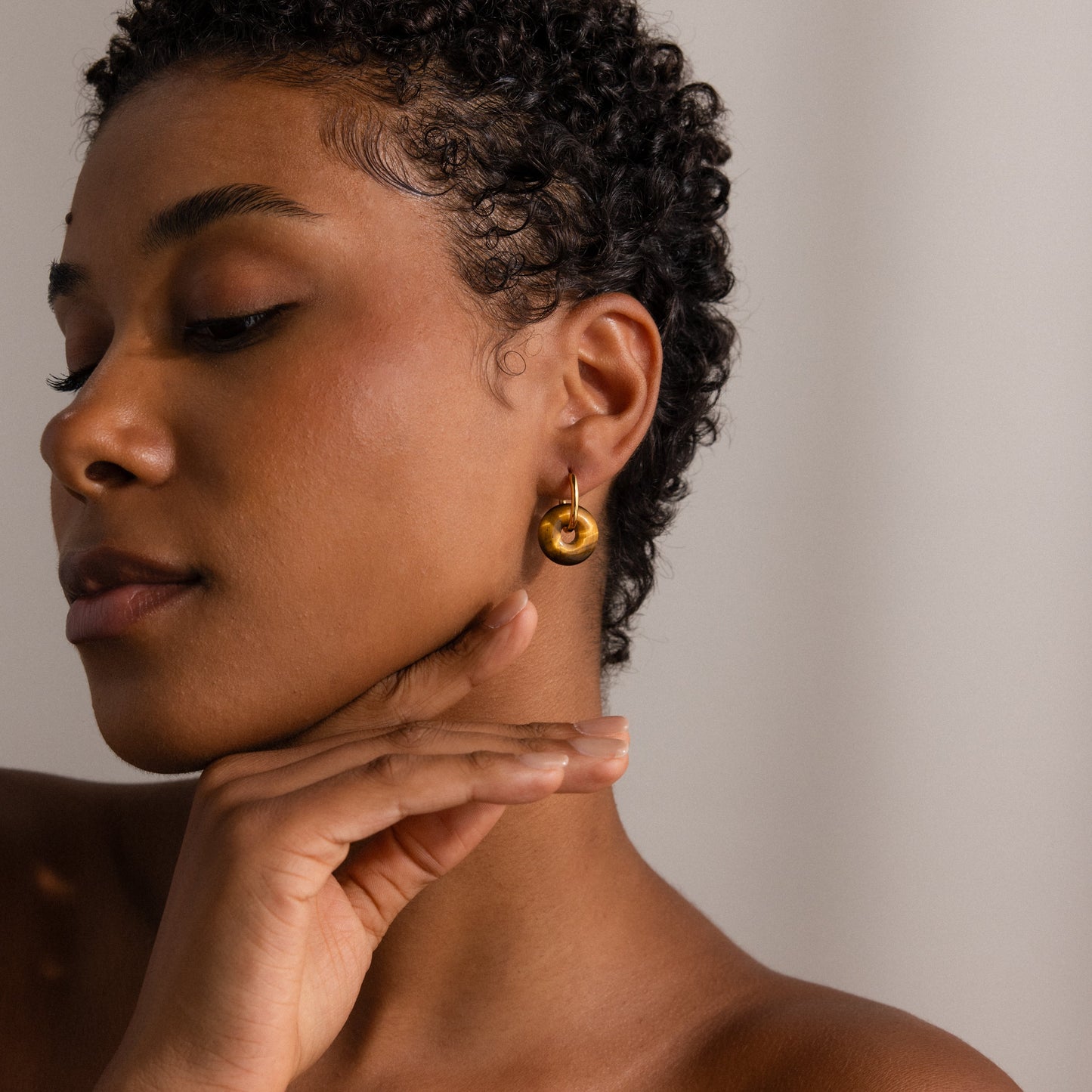 Tiger's Eye Duo Hoops