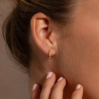 Floating Birthstone Huggies