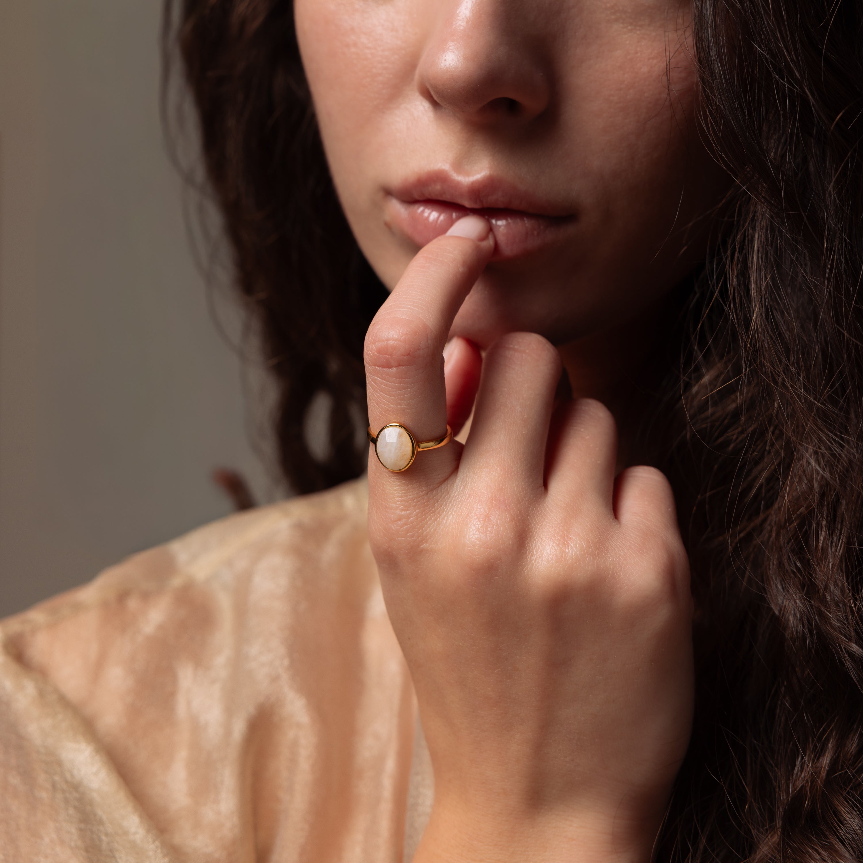 Moonstone Signet Ring