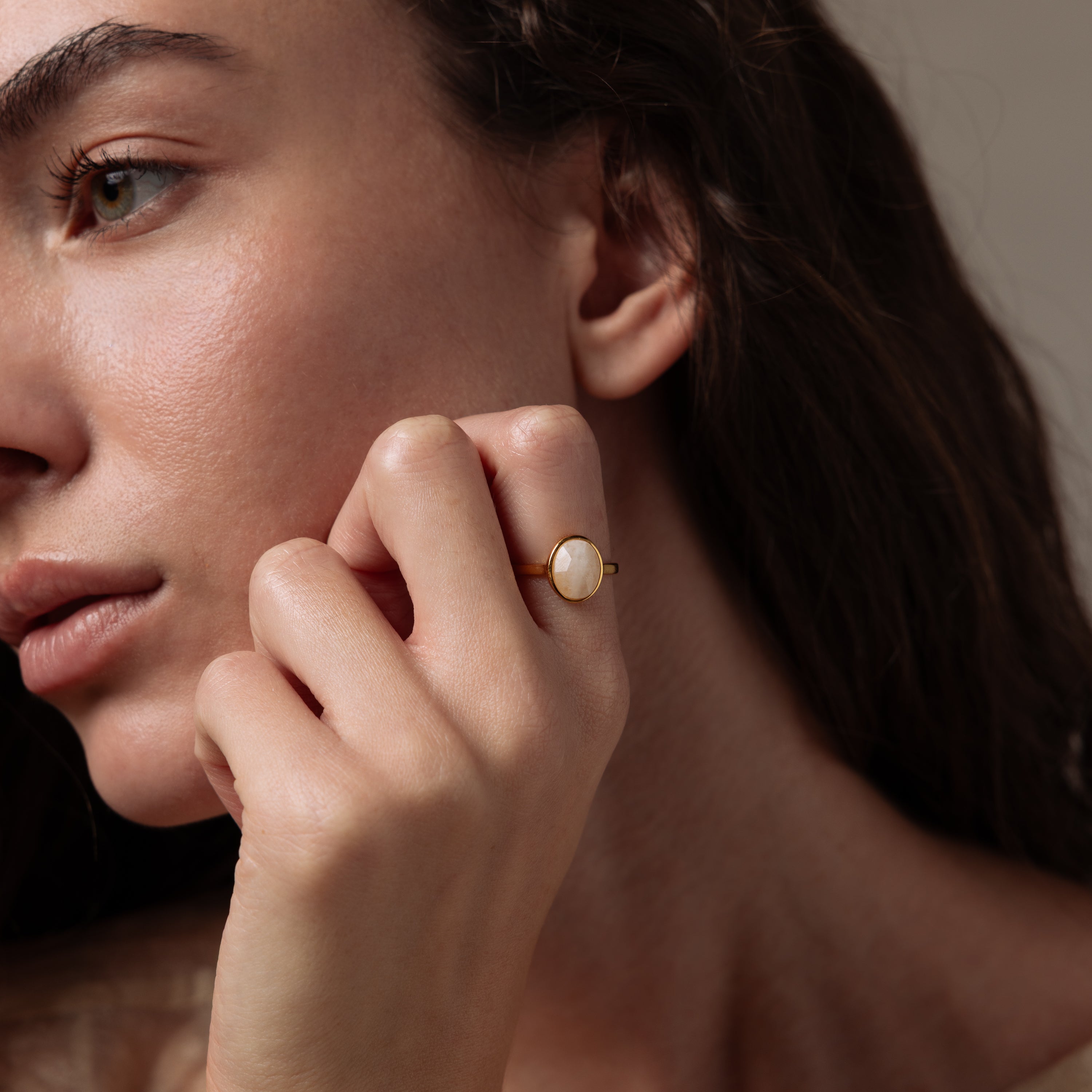 Moonstone Signet Ring