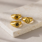 College Emblem Signet Ring