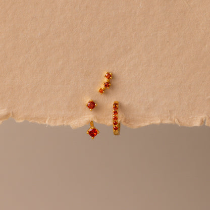 Birthstone Earring Trio Set