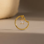 Birthstone Drop Chain Ring