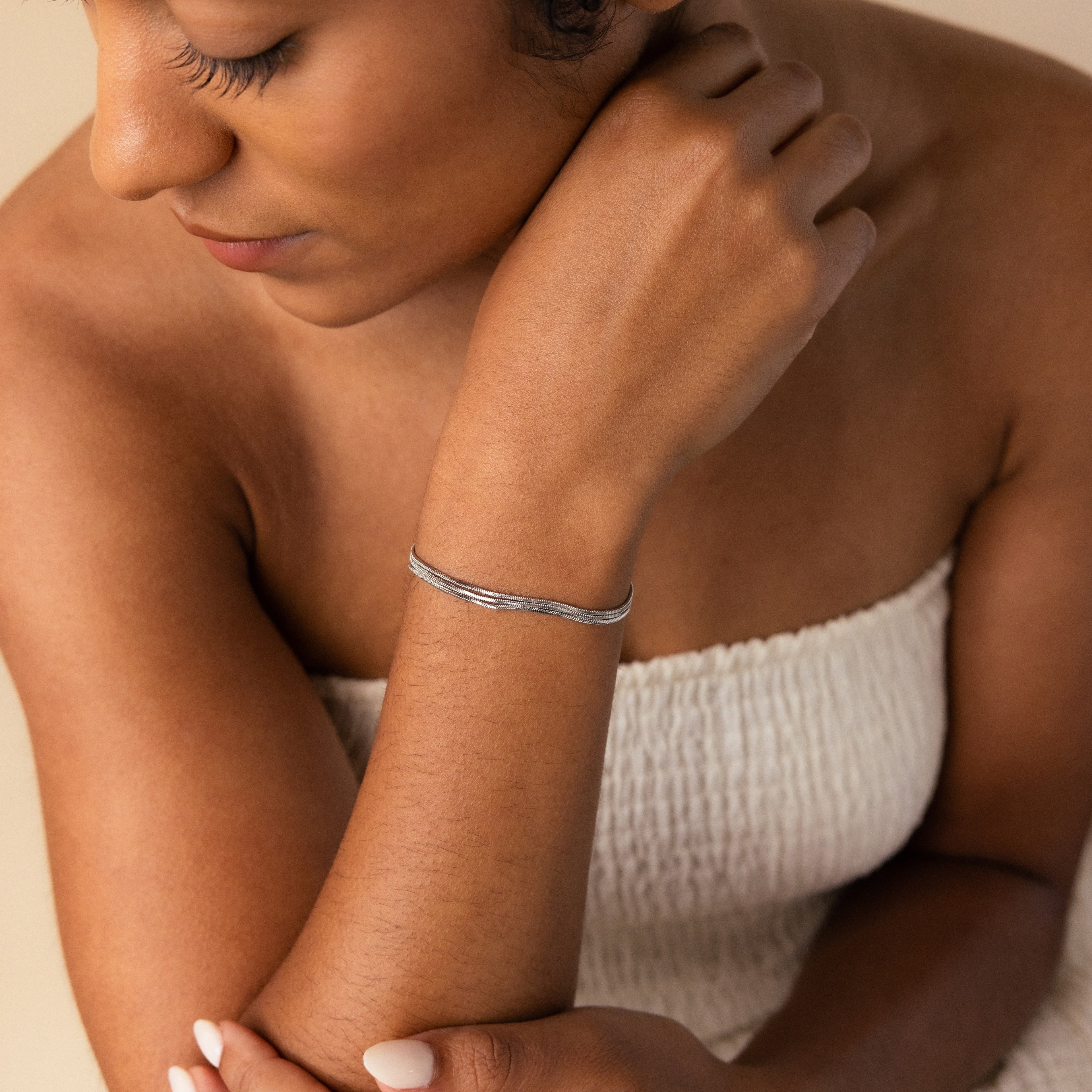 Triple Snake Chain Bracelet