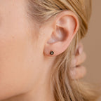 Onyx Flower Studs