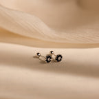 Onyx Flower Studs