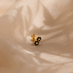 Onyx Flower Studs