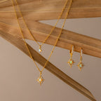 Opal Star Necklace & Earrings Set