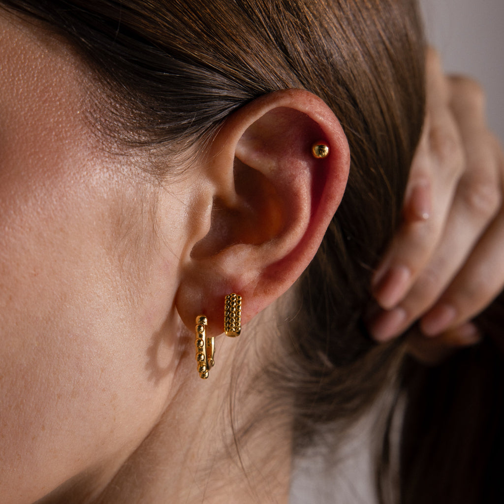 Beaded Hoops