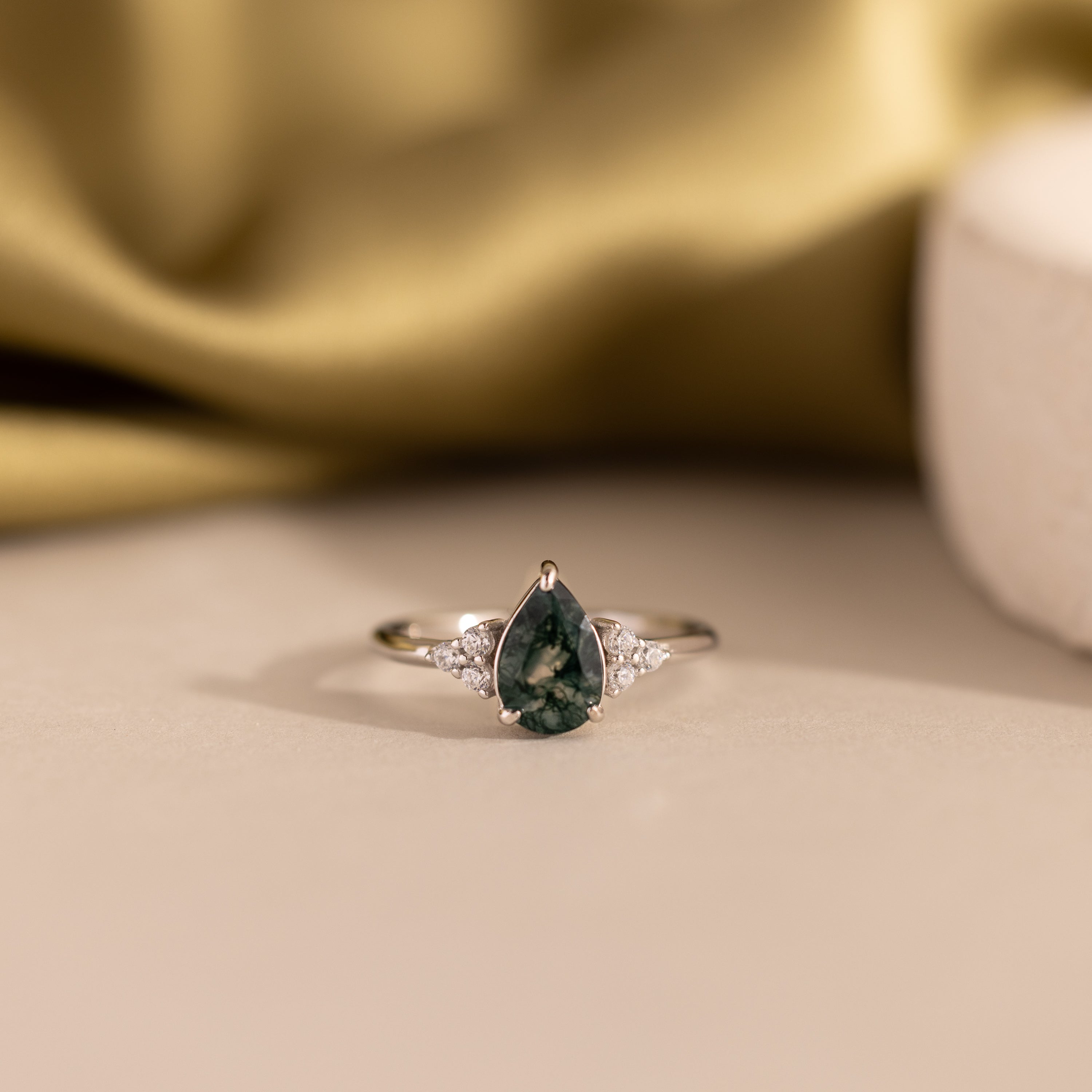 Agate Teardrop Ring