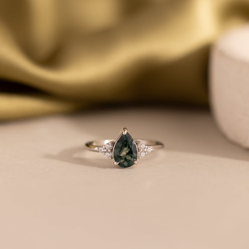 Agate Teardrop Ring