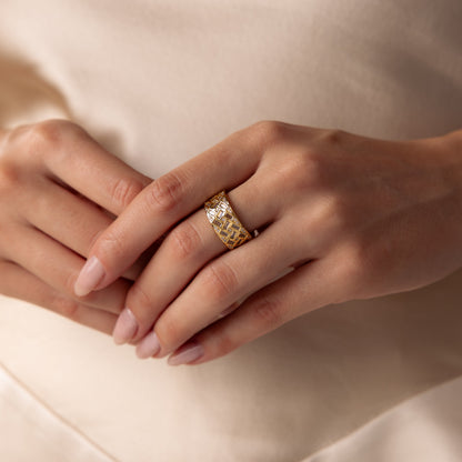 Mosaic Diamond Baguette Ring